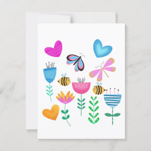 Carte Postale Joyeux Bee Garden