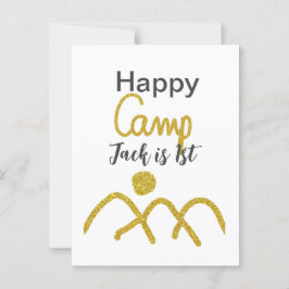 Carte Postale Joyeux camping anniversaire enfant un an soleil do