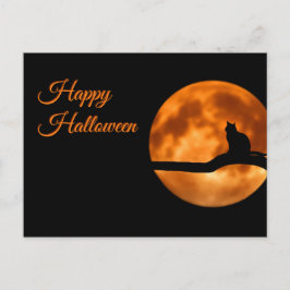 Carte Postale Joyeux chat d'Halloween
