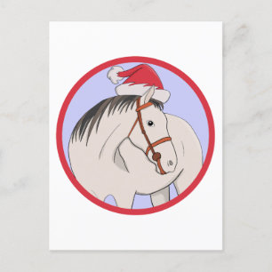 Carte Postale Joyeux Cheval de Noël