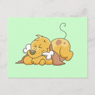 Carte Postale Joyeux Chien avec T-shirts et cadeaux d'os