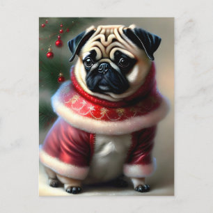 Carte Postale Joyeux chien de Noël