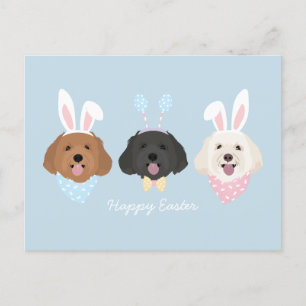 Carte Postale Joyeux Chiens de Pâques