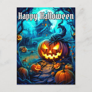 Carte Postale Joyeux Citrouille d'Halloween