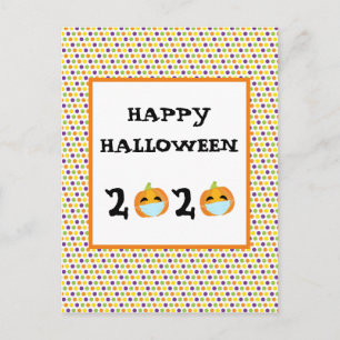 Carte Postale Joyeux Citrouille d'Halloween 2020
