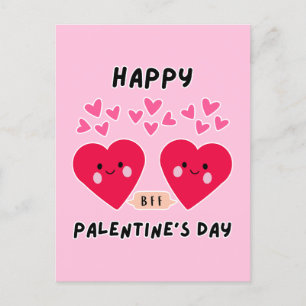 CARTE POSTALE JOYEUX COEUR D'AMOUR DU JOUR DE PALENTINE