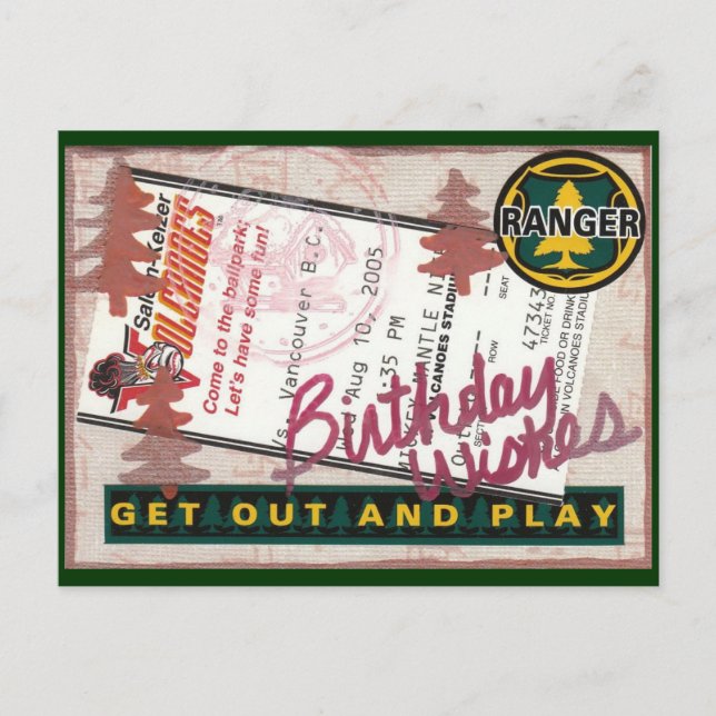 Carte Postale Joyeux Collage d'anniversaire (Devant)