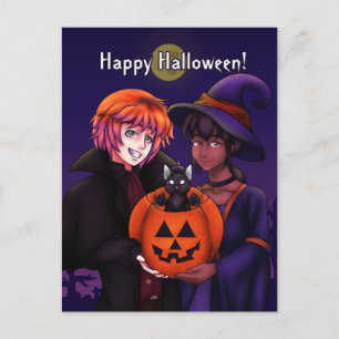 Carte Postale Joyeux costumes d'Halloween