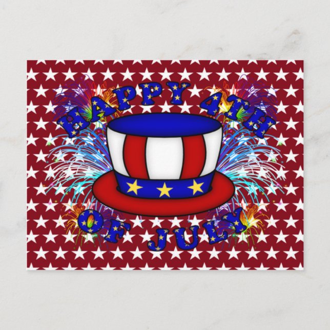 Carte Postale Joyeux Crackers du 4 juillet (Devant)