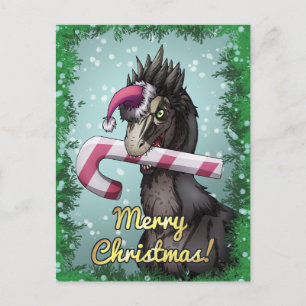 Carte Postale Joyeux dinosaure de Noël