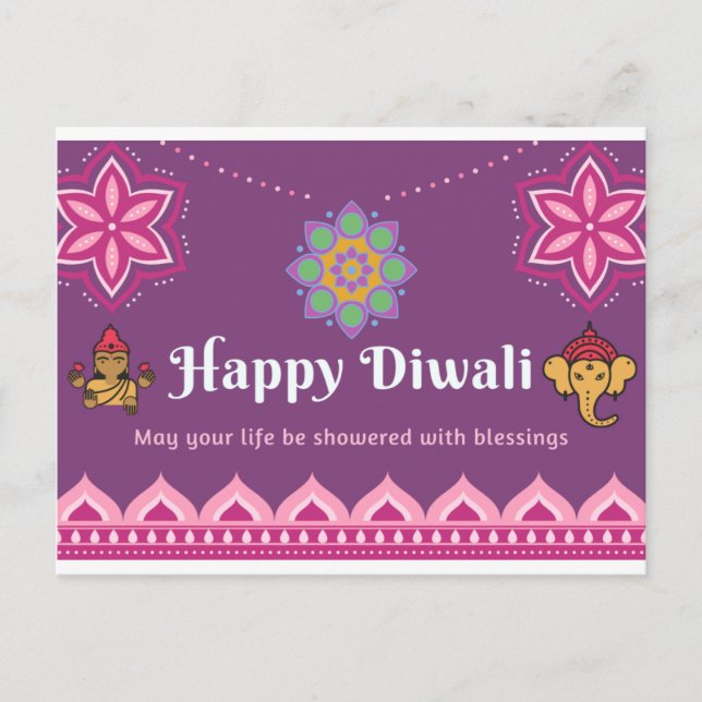 Carte Postale Joyeux diwali (Devant)