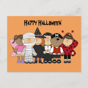 Carte Postale Joyeux enfants d'Halloween