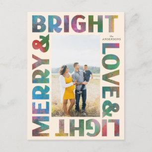 Carte Postale Joyeux et lumineux Amour et Fêtes Légères