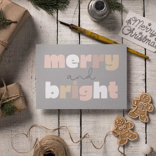 Carte postale Joyeux et Lumineux Boho Noël