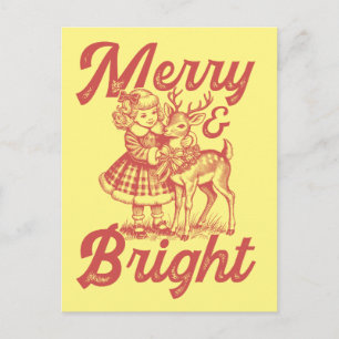 Carte Postale Joyeux et Lumineux - Noël