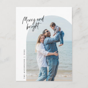Carte Postale Joyeux et lumineux, Photo de famille, Arc, Salutat