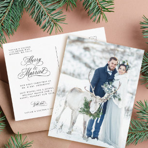 Carte Postale Joyeux et mariés Nouvelles mauvaises herbes Premiè