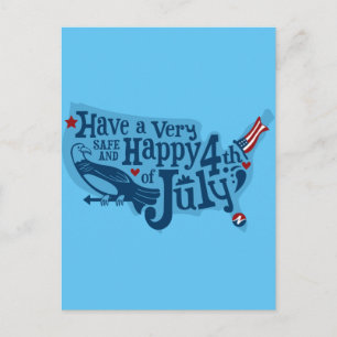 Carte Postale Joyeux Et Sûr 14 Juillet