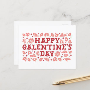 Carte Postale Joyeux Galentines Day floral cowgirl esthétique