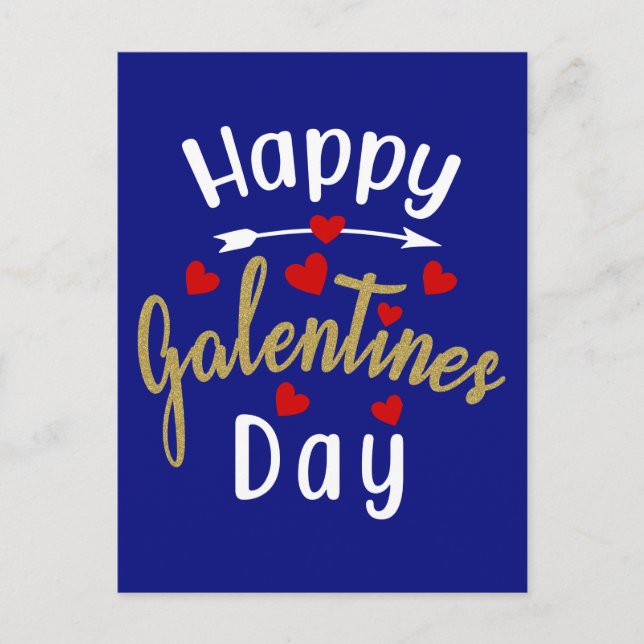 Carte Postale Joyeux Galentines Jour Valentines Aimer Amitiés (Devant)