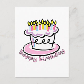 Carte Postale Joyeux gâteau d'anniversaire