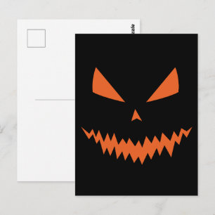 Carte Postale Joyeux Halloween Cool effrayant Jack O'Lantern cit