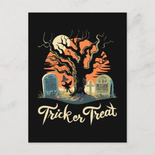 Carte Postale Joyeux Halloween de votre cimetière drôle !