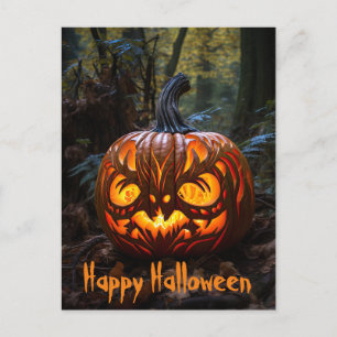 Carte Postale Joyeux Halloween Déplaisants Jack-o'-lantern Citro