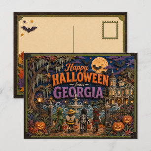 Carte Postale Joyeux Halloween des enfants de Géorgie