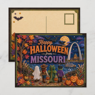 Carte Postale Joyeux Halloween des enfants du Missouri