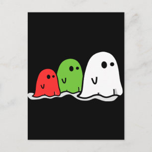 Carte Postale Joyeux Halloween Ghosts italiens Kawaii Cute