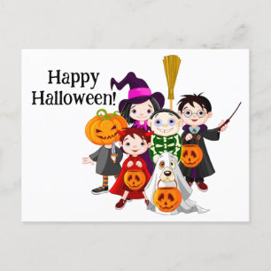 Carte Postale Joyeux Halloween les enfants