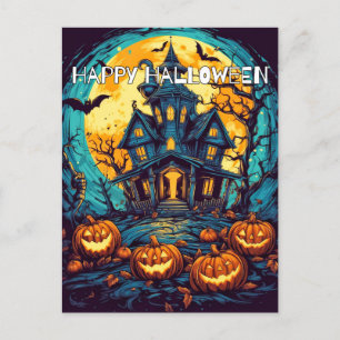 Carte Postale Joyeux Halloween   Maison ancienne hantée