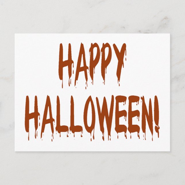 Carte Postale Joyeux Halloween sanglant (Devant)