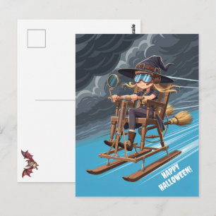 Carte Postale Joyeux Halloween Sorcière
