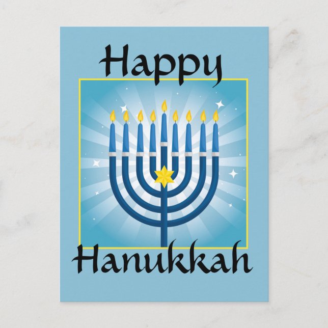 Carte Postale Joyeux Hanukka (Devant)