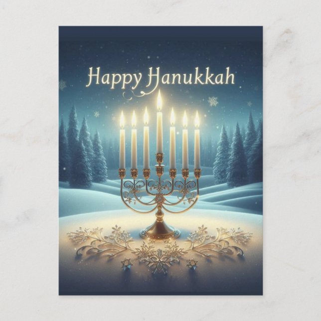 Carte Postale Joyeux Hanukkah (Devant)