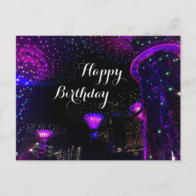 Carte Postale Joyeux Jardins d'anniversaire près de la baie #5 C (Devant)