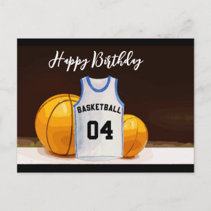 Carte Postale Joyeux Joueur de basket-ball d'anniversaire de bas