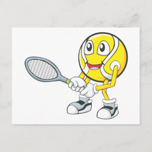 Carte Postale Joyeux joueur de tennis