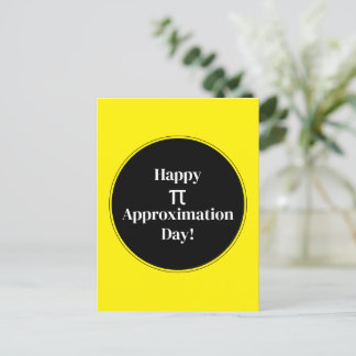 Carte Postale Joyeux Jour d'Approximation Pi Juillet 22 Juillet 