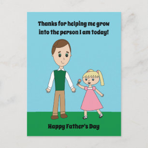 Carte Postale Joyeux jour de Fête des pères de la fille Personna