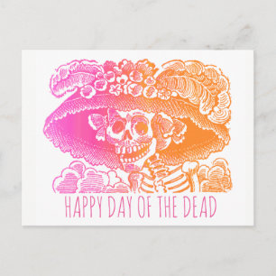 Carte Postale Joyeux Jour De La Catrina Arc-En-Ciel Morte