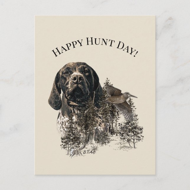Carte Postale Joyeux Jour de la Chasse ! (Devant)