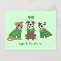 Joyeux Jour de la Saint Patrick Pit Bull Dogs
