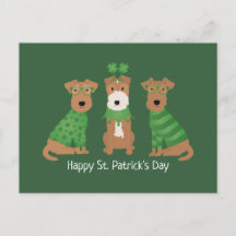 Joyeux Jour de la Saint Patrick Welsh Wire Fox Ter