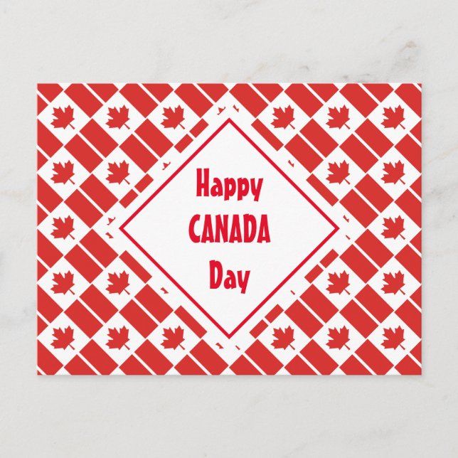 Carte Postale JOYEUX JOURNÉE DU CANADA Patriotique 1er juillet C (Devant)