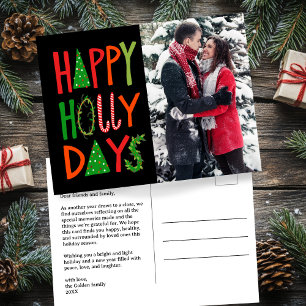 Carte Postale JOYEUX JOURS SAINTS FÊTES Noël PERSONNALISÉ Photo