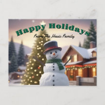 Carte postale Joyeux Joyeux Fêtes PERSONNALISABLE