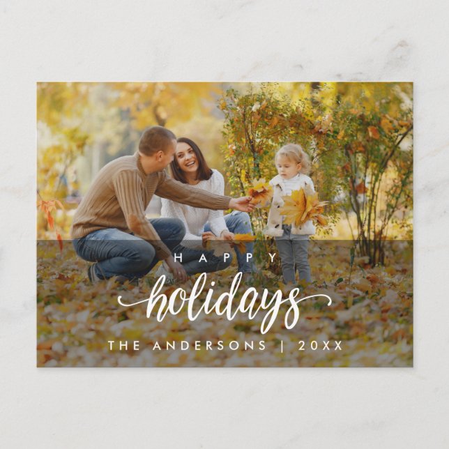 Carte Postale Joyeux Joyeux Jours de Noël Photo de famille (Devant)